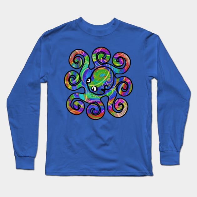 Cosmic Octopus Long Sleeve T-Shirt by Bits